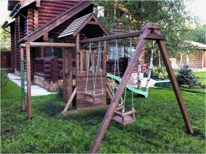 (детская, площадка, дачи, своими, руками, обзор) Детская площадка для дачи своими руками — обзор, требования к безопасности площадки, идеи создания