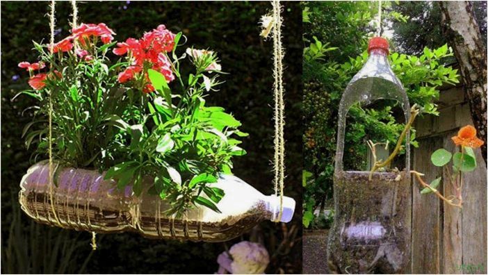 Клумба из бутылок — дизайн клумб своими руками, из пластиковых, стеклянных бутылок